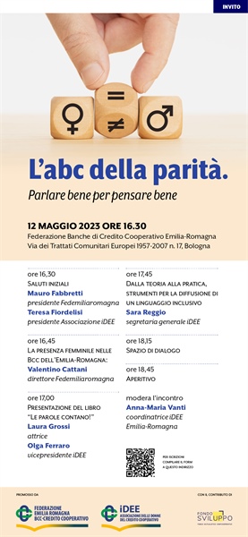 L’abc della parità. Evento territoriale a Bologna, in collaborazione con la Federazione Emilia Romagna delle BCC